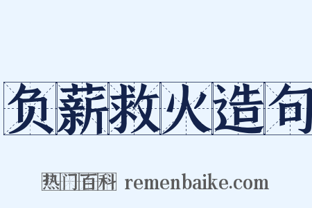 负薪救火造句是什么意思的图片